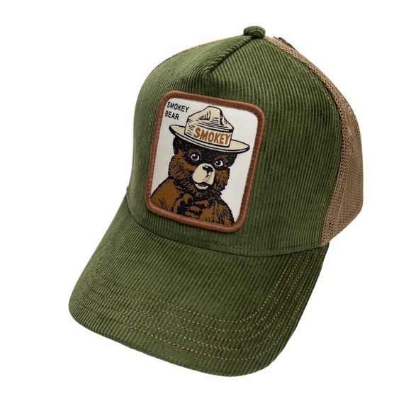 Smokey the Bear Corduroy Trucker Hat - Picture 1 of 12
